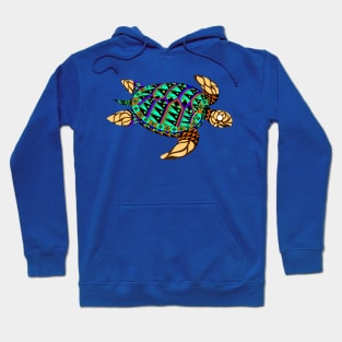 kawaii tropical caribbean turtle ecopop in the ocean art Hoodie